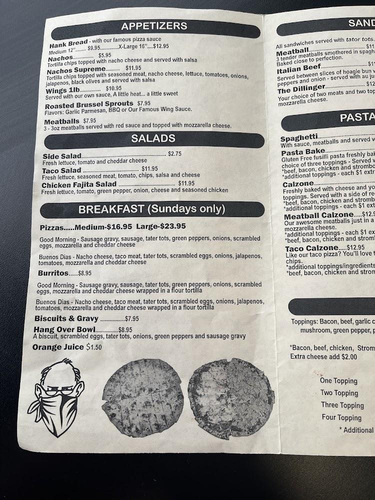 Cranky Hanks Pizza Bank Hank Bread